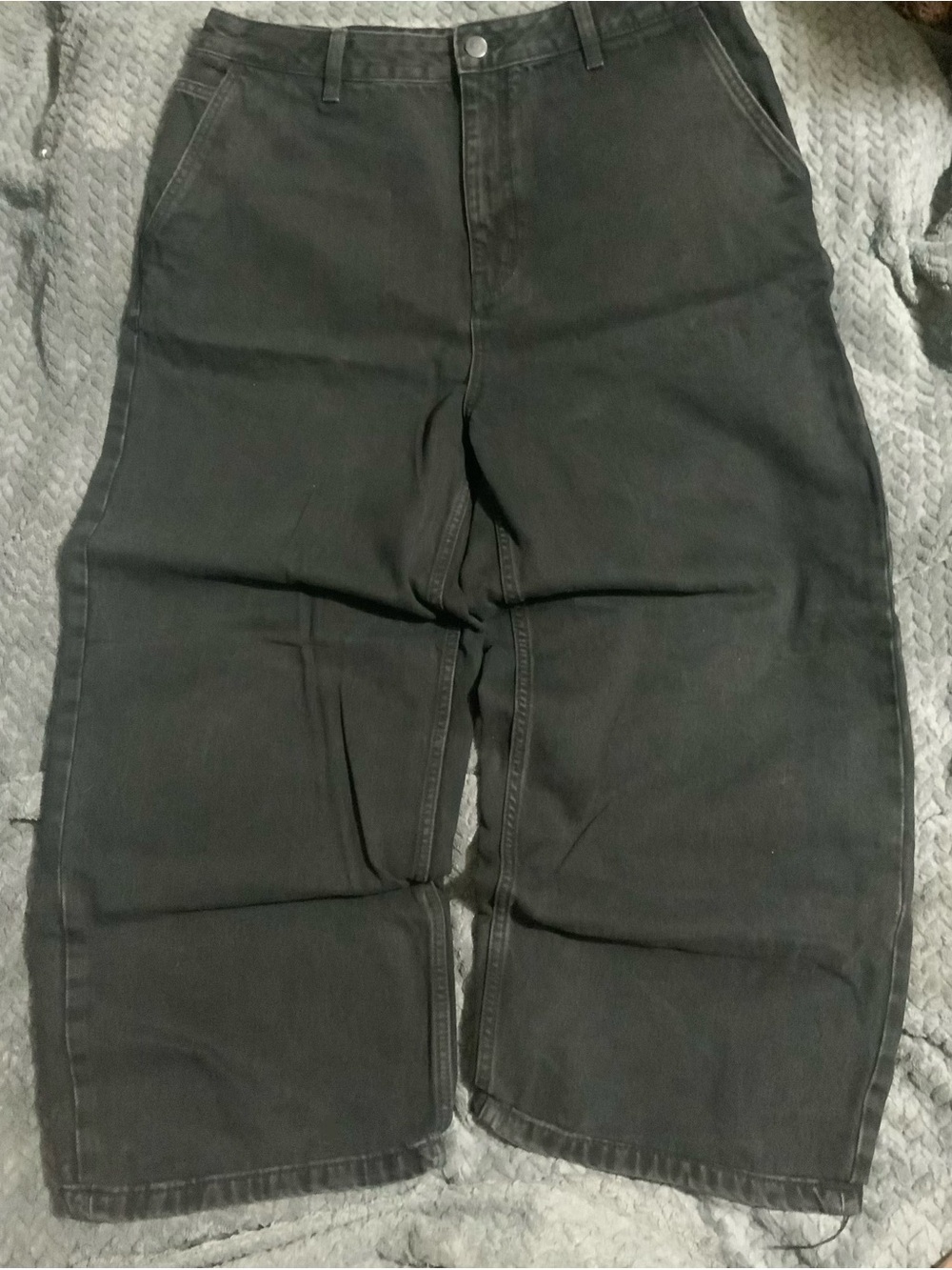 Pull&Bear Men's Baggy Black Jeans